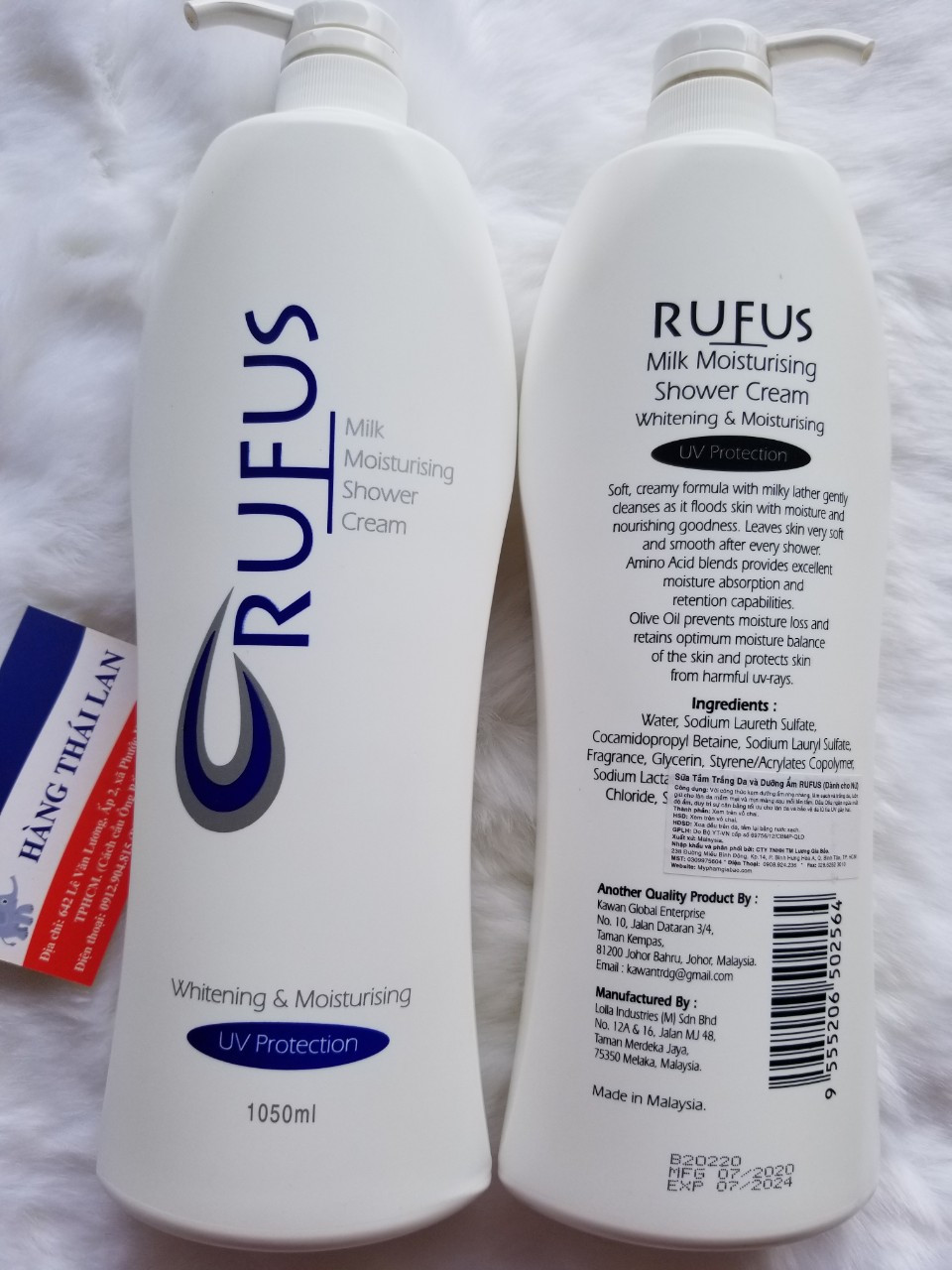 [HCM]Tắm gội Sữa tắm Rufus 1050ml Malaysia