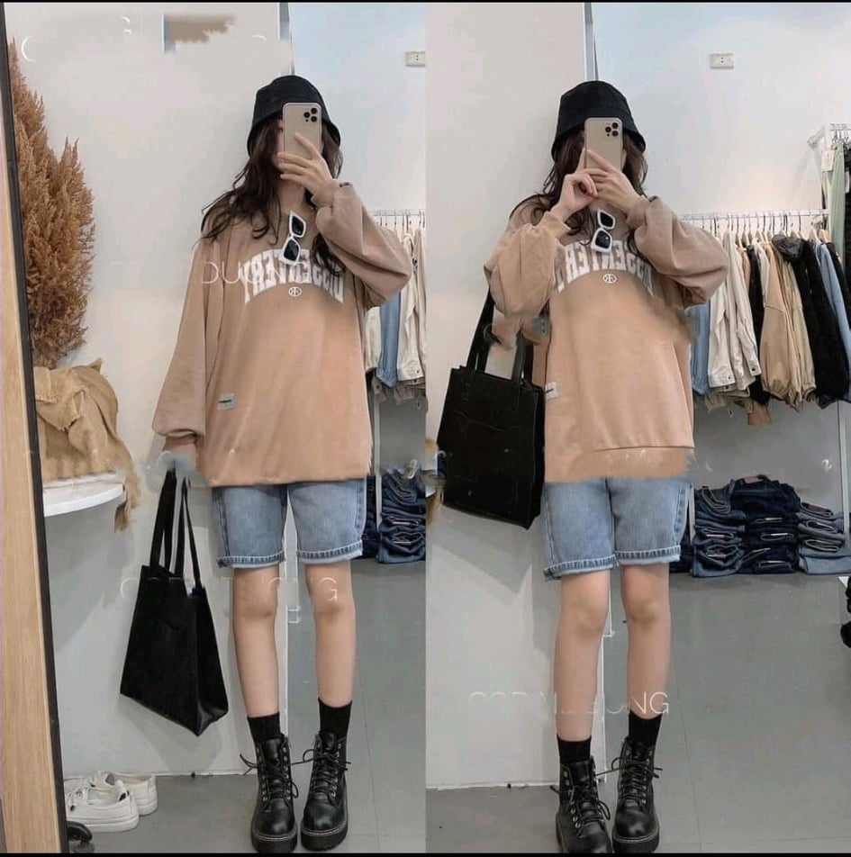 Áo sweater nỉ in chữ DESSENTI (Trọng lượng từ 40kg đến 70kg )
