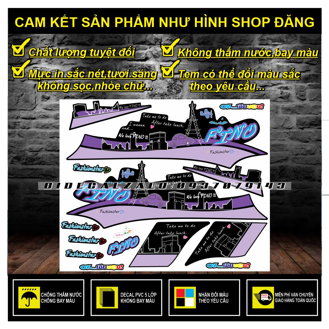 TEM RỜI MIO CLASSICO FINO THÁI DÁN XE ĐEN