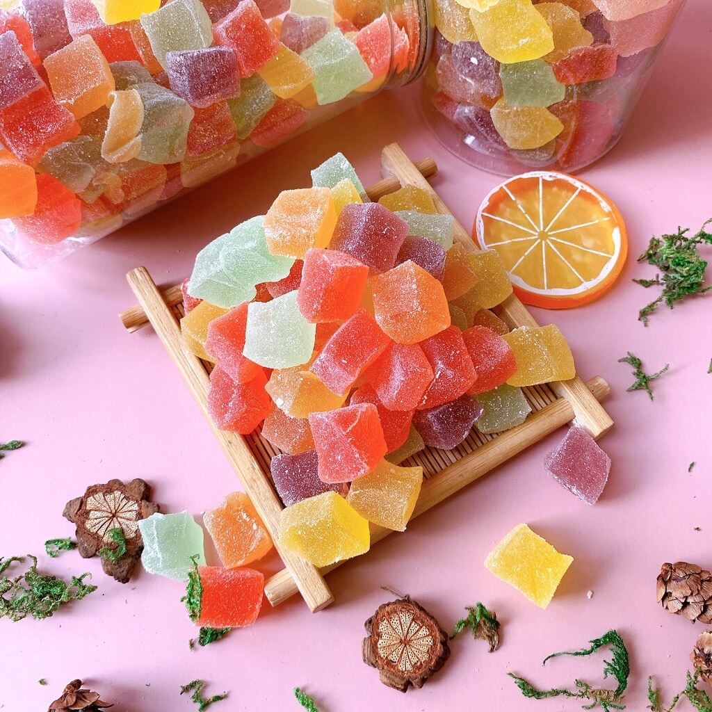 1KG KẸO DẺO SỮA TRÁI CÂY THẬP CẨM SIÊU NGON
