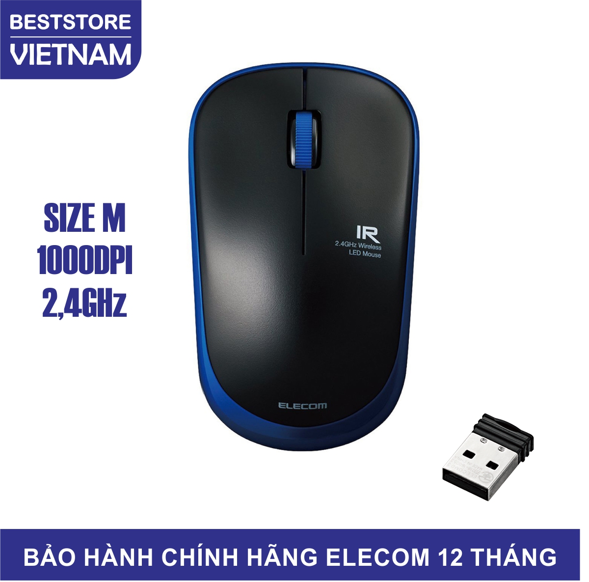 CHUỘT VI TÍNH KHÔNG DÂY ELECOM M-IR07DR NHẬT BẢN