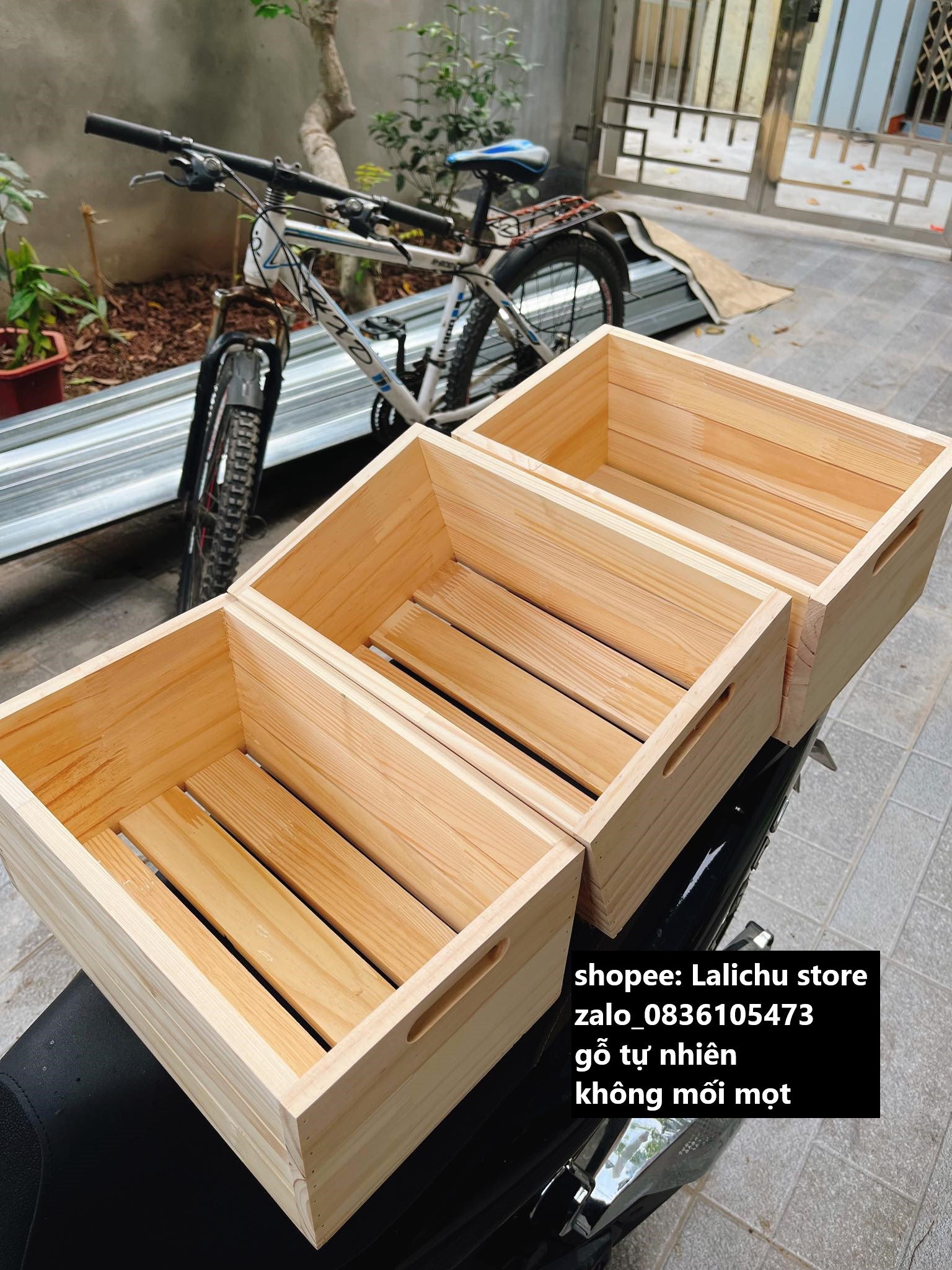 Thùng Gỗ Decor Đa Năng, Hộp Gỗ Trưng Bày Đựng Đồ Trang Trí Quán Cafe Nhà Cửa