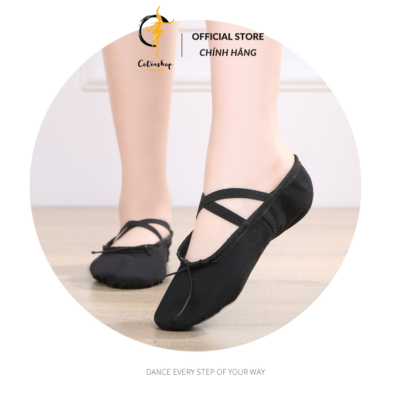 Giày múa ballet mềm mại ôm chân Cotrashop size 32-44