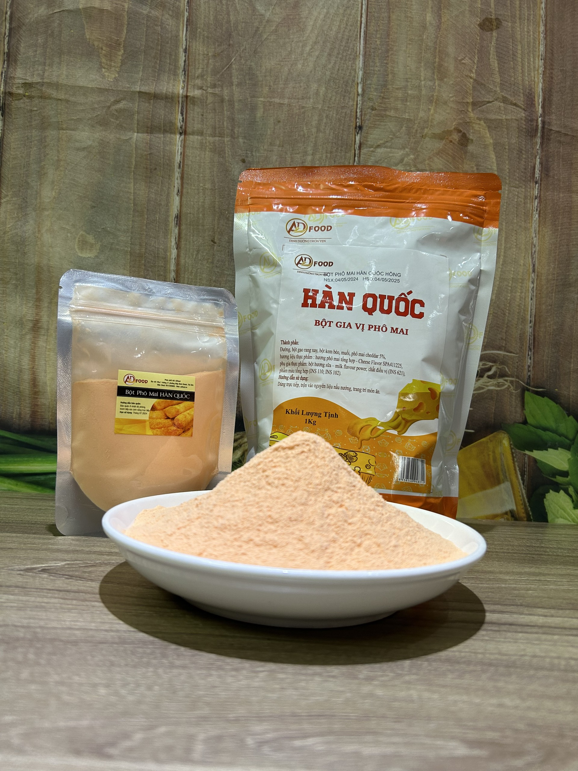 1 KG BỘT PHÔ MAI HÀN QUỐC HỒNG