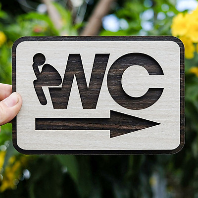 Bảng Gỗ Trang Trí Treo WC