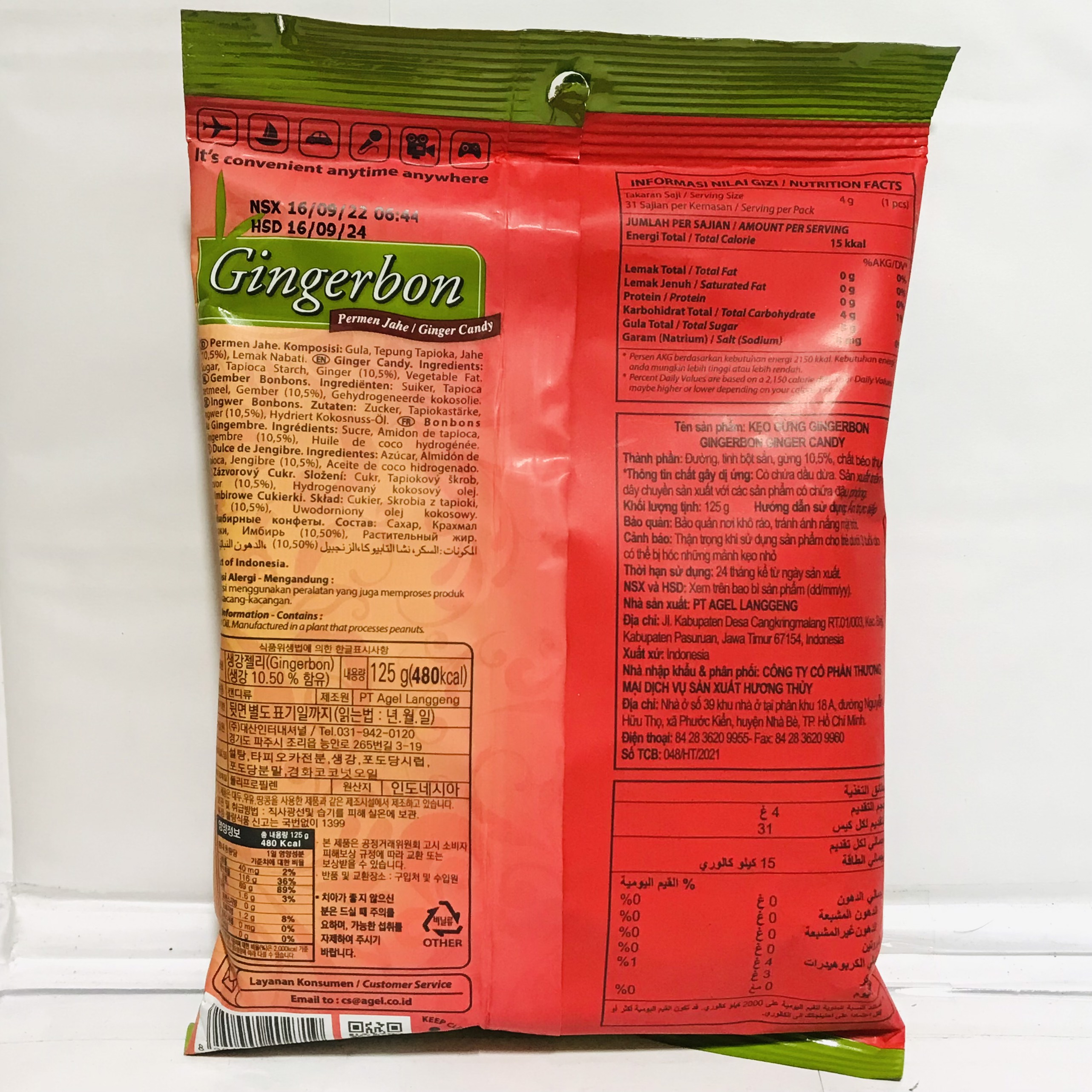 KẸO GỪNG GINGERBON 125g