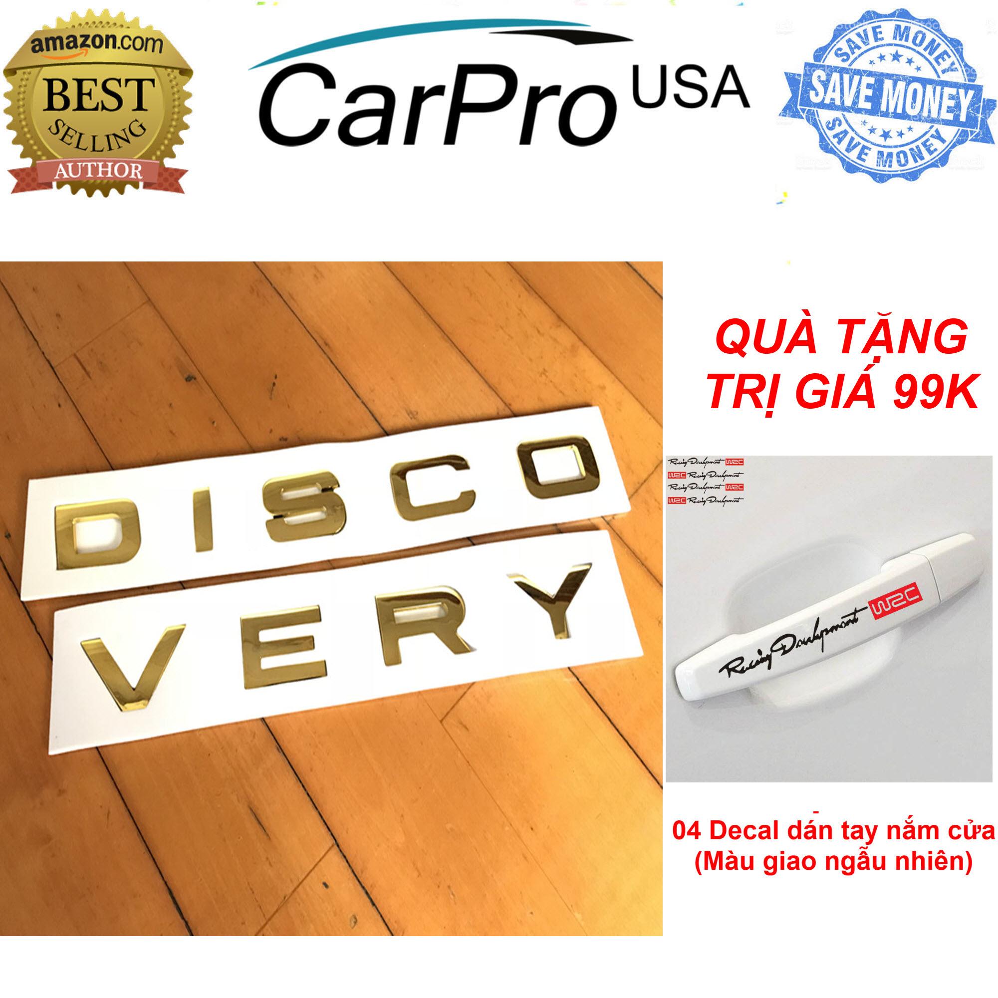 Chữ discovery 3d nổi trang trí ô tô - gold