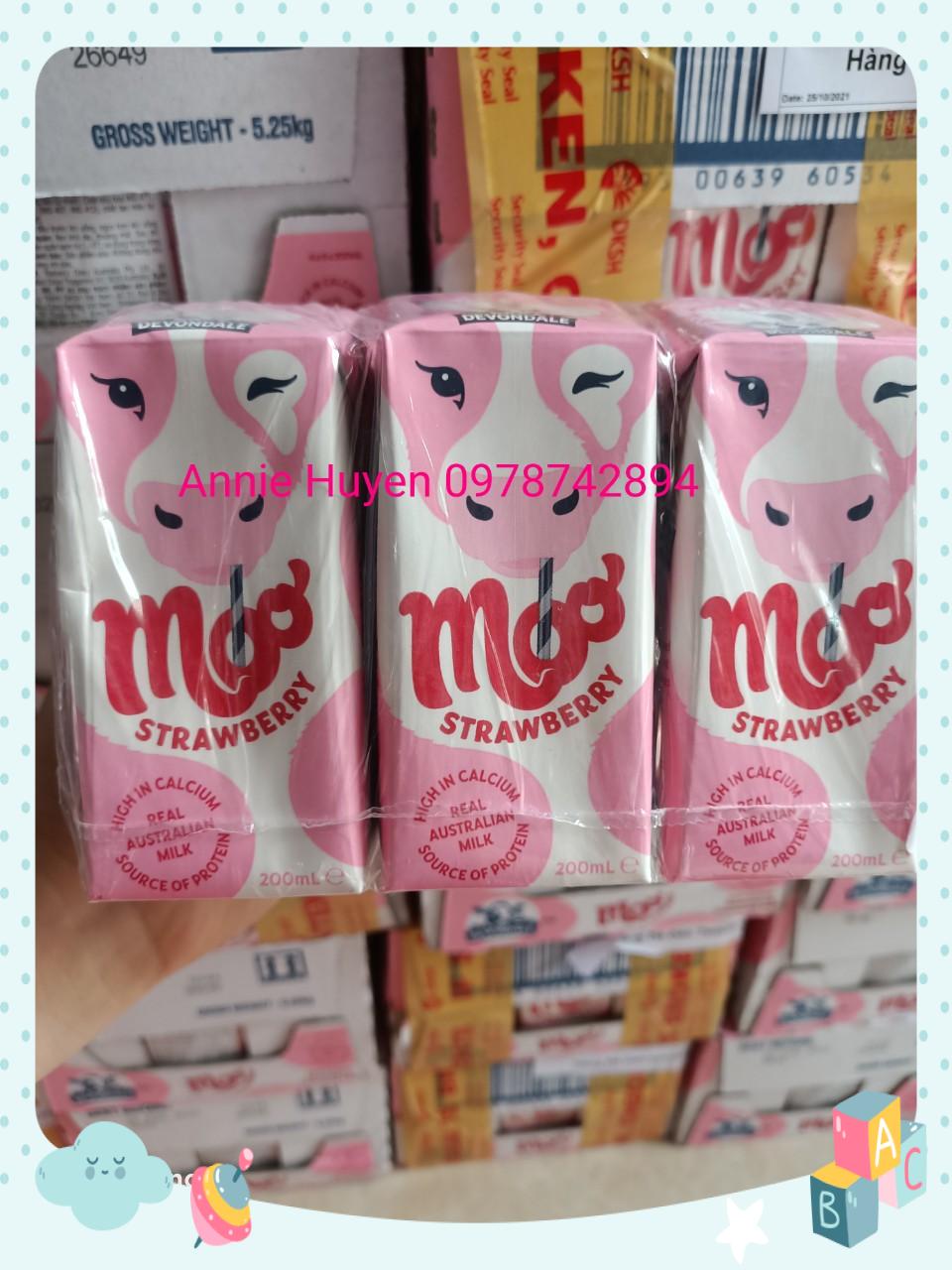 Sữa tươi DEVONDALE vị dâu thùng 24 hộp 200ml