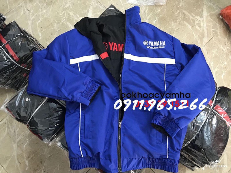 (XẢ SỐC ) Thanh lý Áo gió Yamaha 2 mặt xanh đen cao cấp