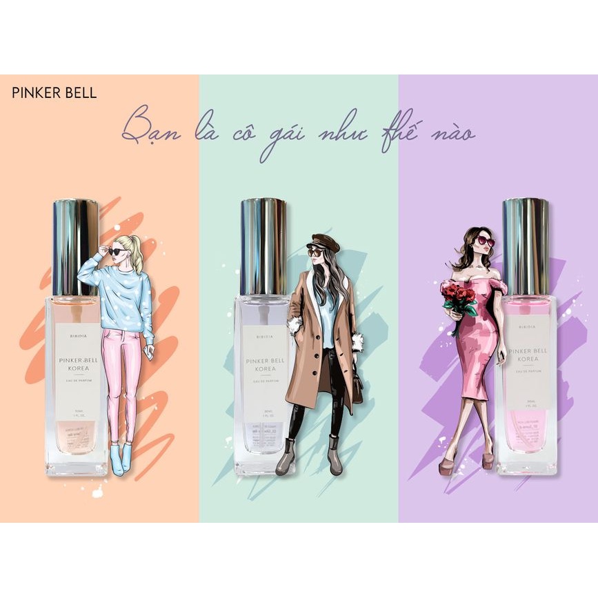 [Full Mùi]Nước Hoa Dạng Xịt Pinker Bell Korea Eau The Parfum 30ml