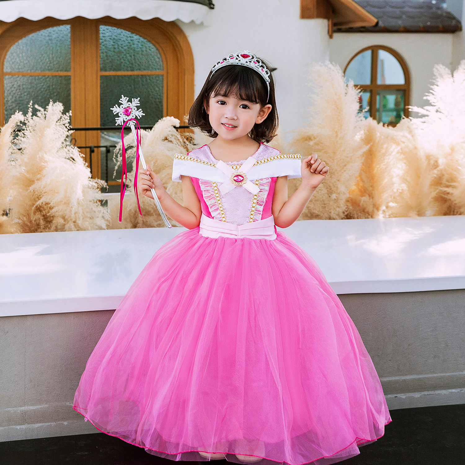 Váy công chúa trẻ em mới trang phục màu hồng 2020 mùa hè cô gái lớn váy váy  váy cưới váy cưới phương tây - Váy trẻ em 🆘 Kho Hàng Tàu |