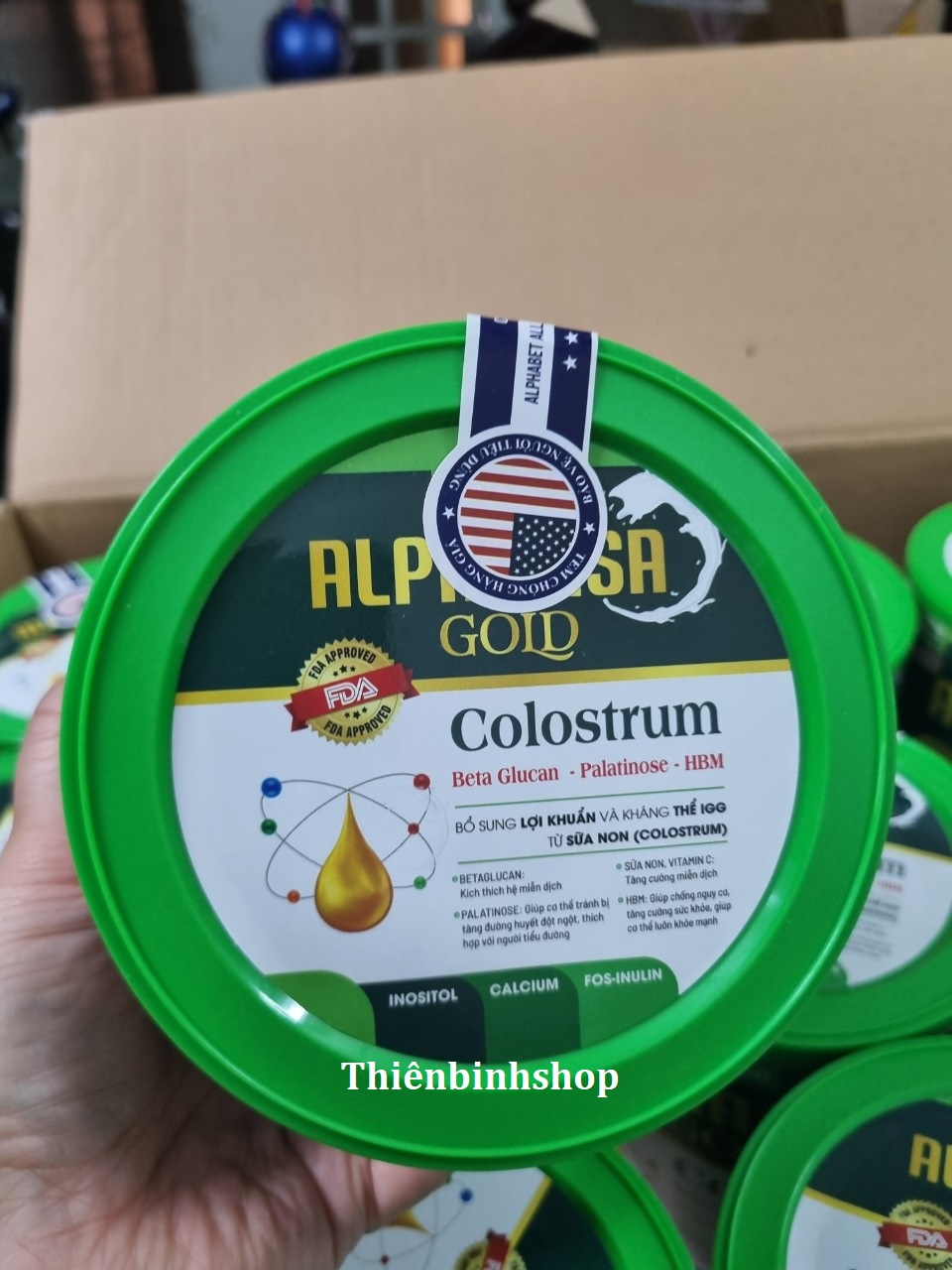 [900gr/hộp, Date T5/2025 ] Sữa bột Alpha USA Gold Colostrum.
