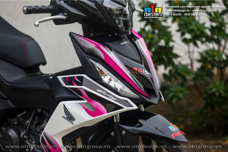 Tem rời mẫu lửa hồng đen cho winner 150 v1 trắng đen siêu ngầu