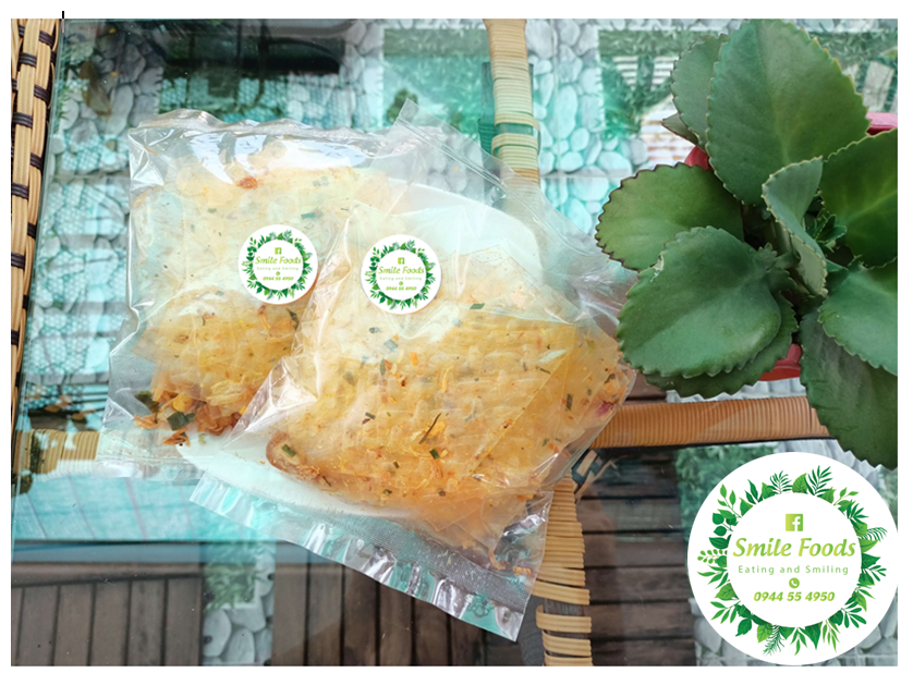 Bánh tráng hành miếng phi thơm CÓ SỐT [2 bánh + 1 sốt]