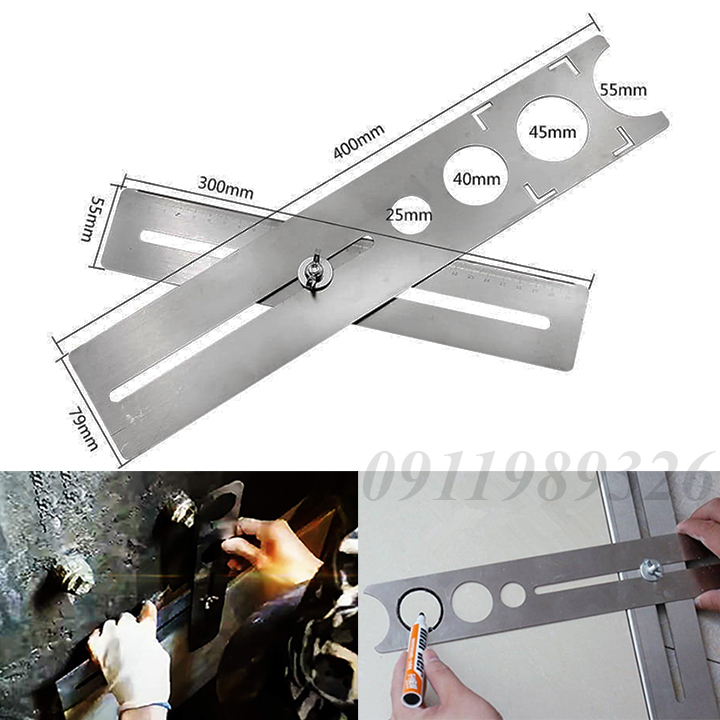 [HCM]Thước lấy dấu khoan lỗ gạch