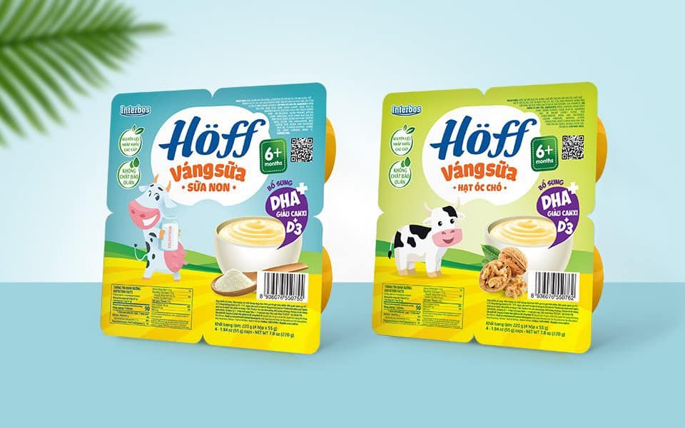 Váng sữa Sữa non Hoff vỉ 4 hộp x 55g