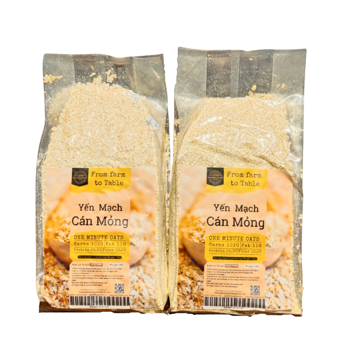 Yến Mạch Cán Dẹp Nguyên Chất – Ăn Kiêng, Ăn Dặm, Tốt Cho Tiêu Hóa, Eat Clean – Oats, The Nuts Valley
