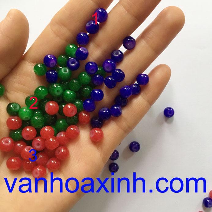 Hạt đá màu bóng 6-8mm (chọn màu và size) RS115A