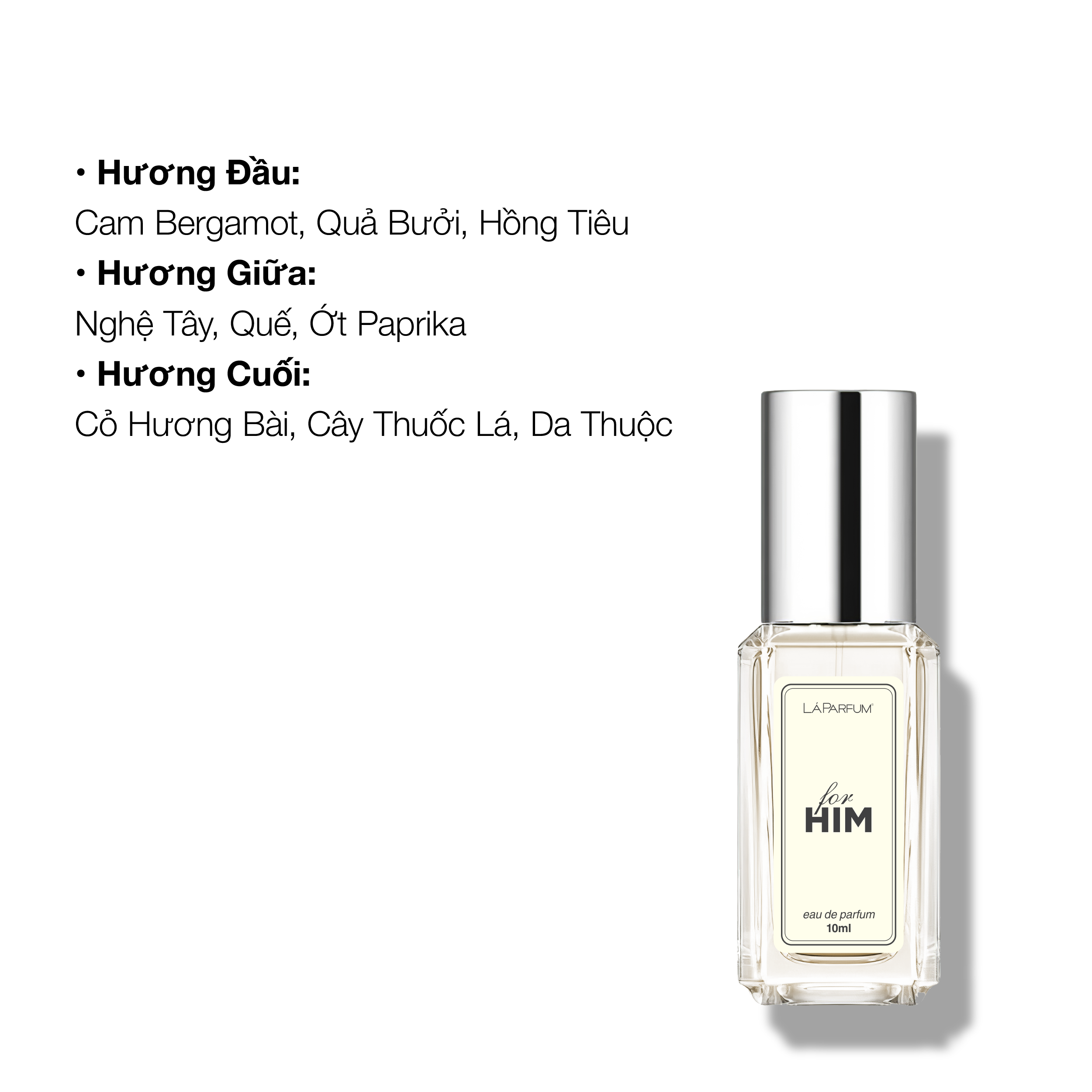 Nước hoa nam LÁ PARFUM For Him 10ml