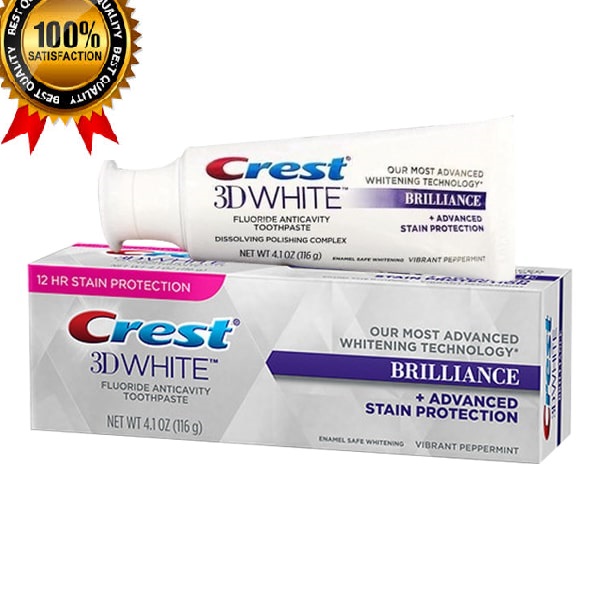 Combo 2 Kem đánh răng 3D Crest White Nhập Mỹ