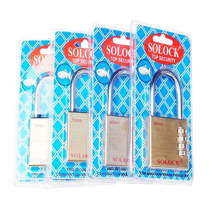 Khóa 4 số thau cài đặt solock 50mm - sl504