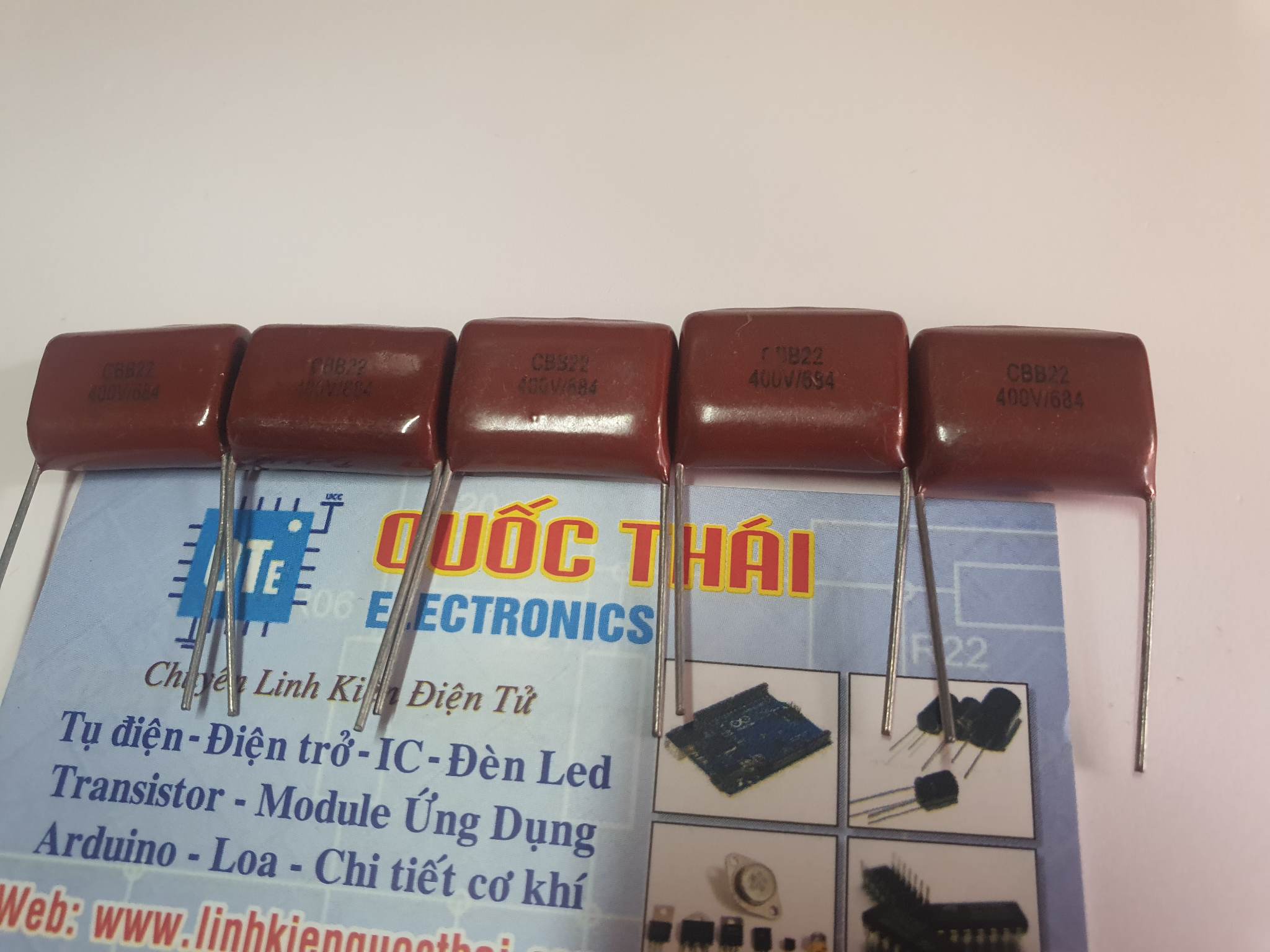 Combo 5 tụ kẹo đỏ 684j/400v