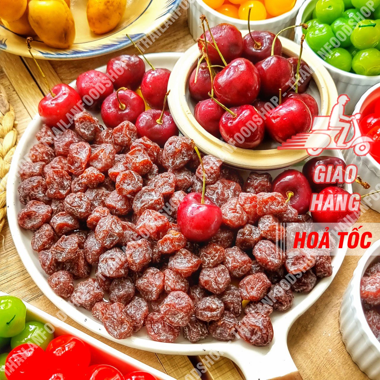 Cherry Sấy Ô Mai ( Hàng Nhập Khẩu Thái Lan ) - Lon 500gr