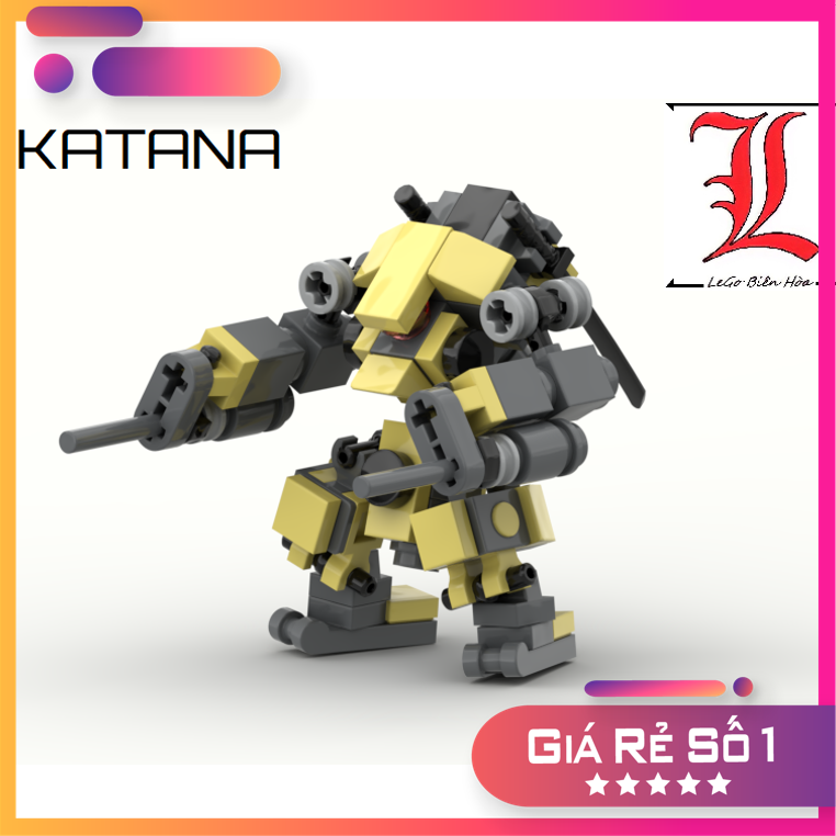 Le go đồ chơi lắp ráp robot moc mech katana
