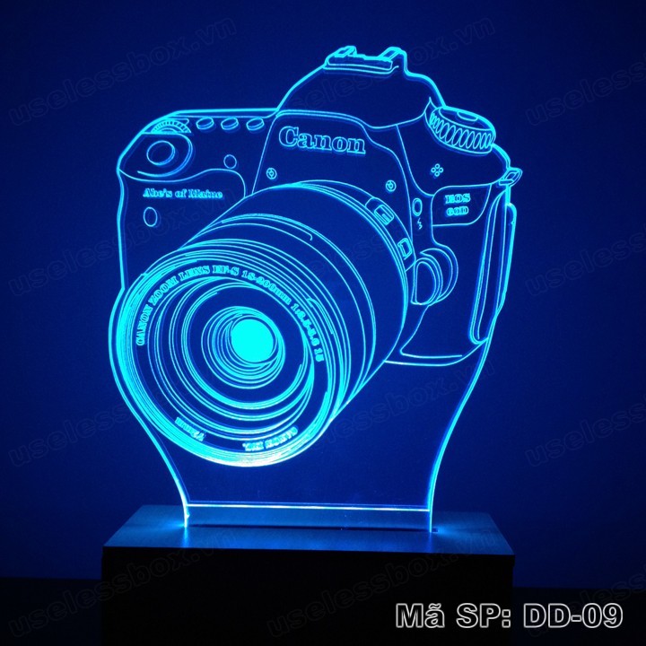 Đèn ngủ 3D hình máy ảnh Canon