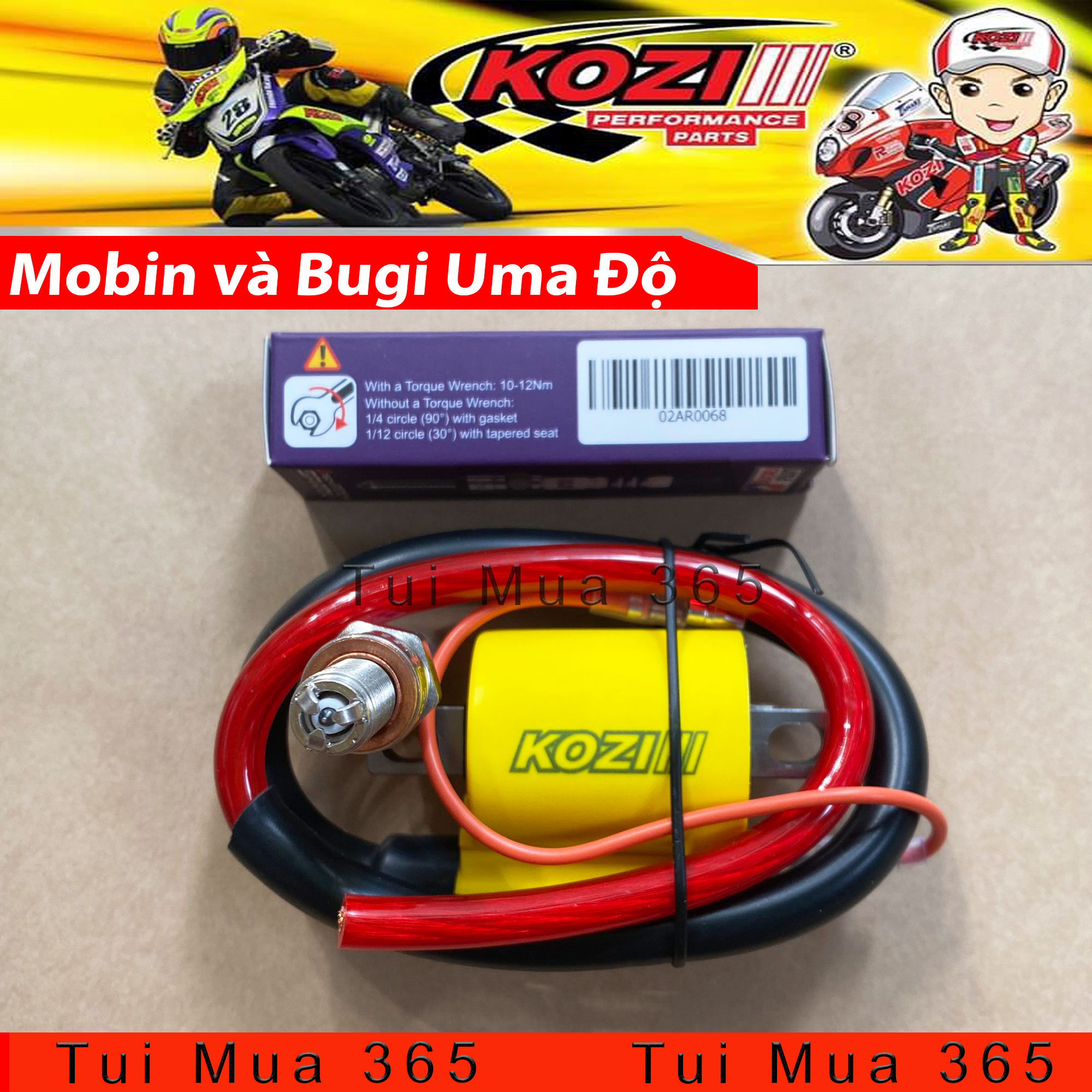 [HCM]Combo Mobin Sườn FI và Bugi Uma WINNER 150 SONIC 150 - KOZI Malaysia