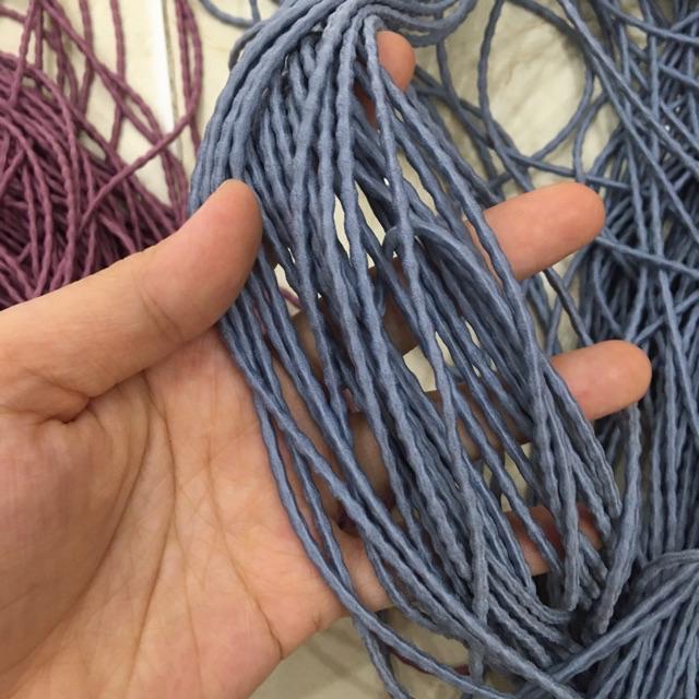 Dây thun làm dây buộc tóc dạng đốt màu trầm