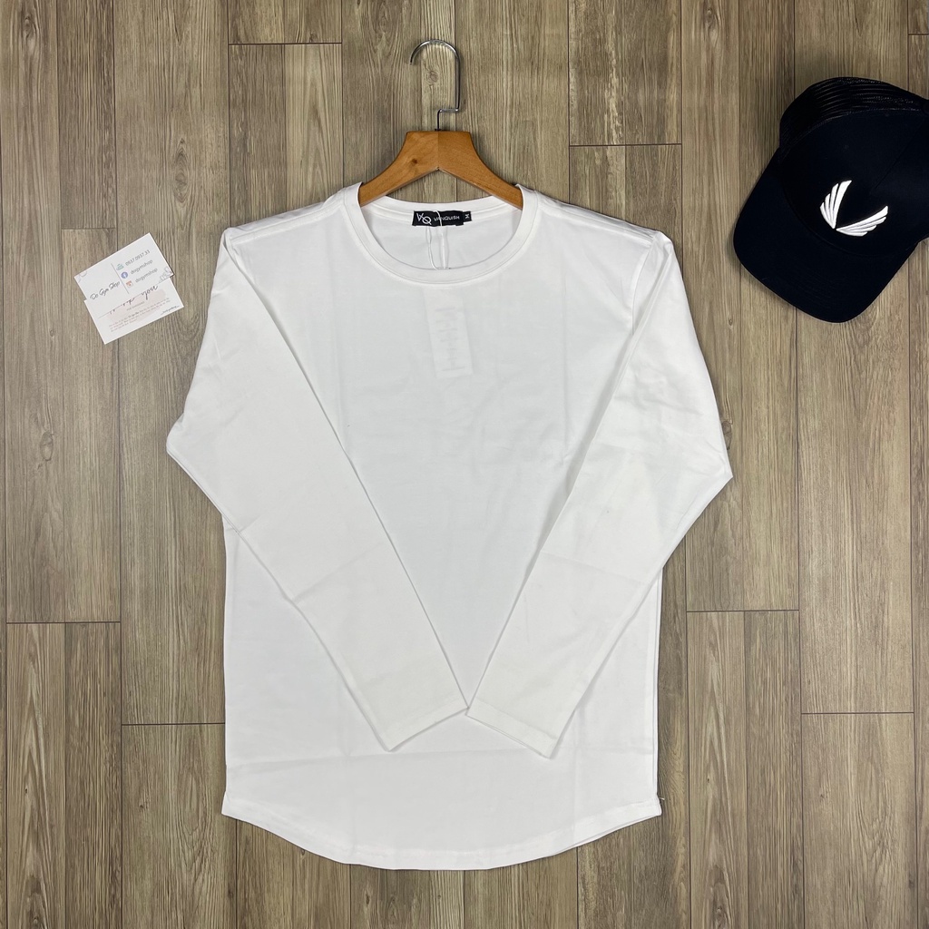 Áo Thun Dài Tay Basic Tập Gym Nam Phông Trơn Cotton 100%