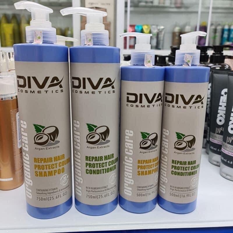 Cặp Dầu Gội Xả Cao Cấp Diva 750ml chính hãng