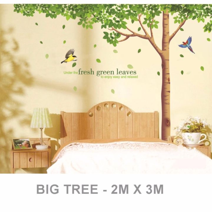 (Size Lớn) Decal dán tường BIG TREE HPM1098 Sticker Tranh Dán Tường -Decal dán tường cây xanh ,Decal dán tường hoa lá