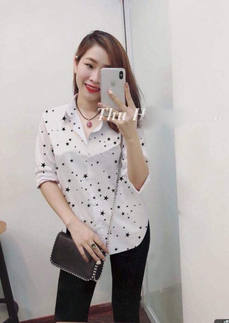 Áo sơ mi nữ họa tiết ngôi sao