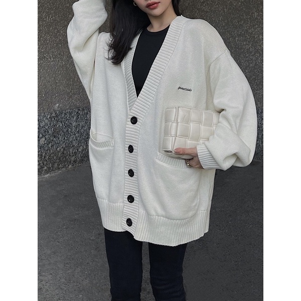 KNIT “@sentinials” CARDIGAN áo cardigan len