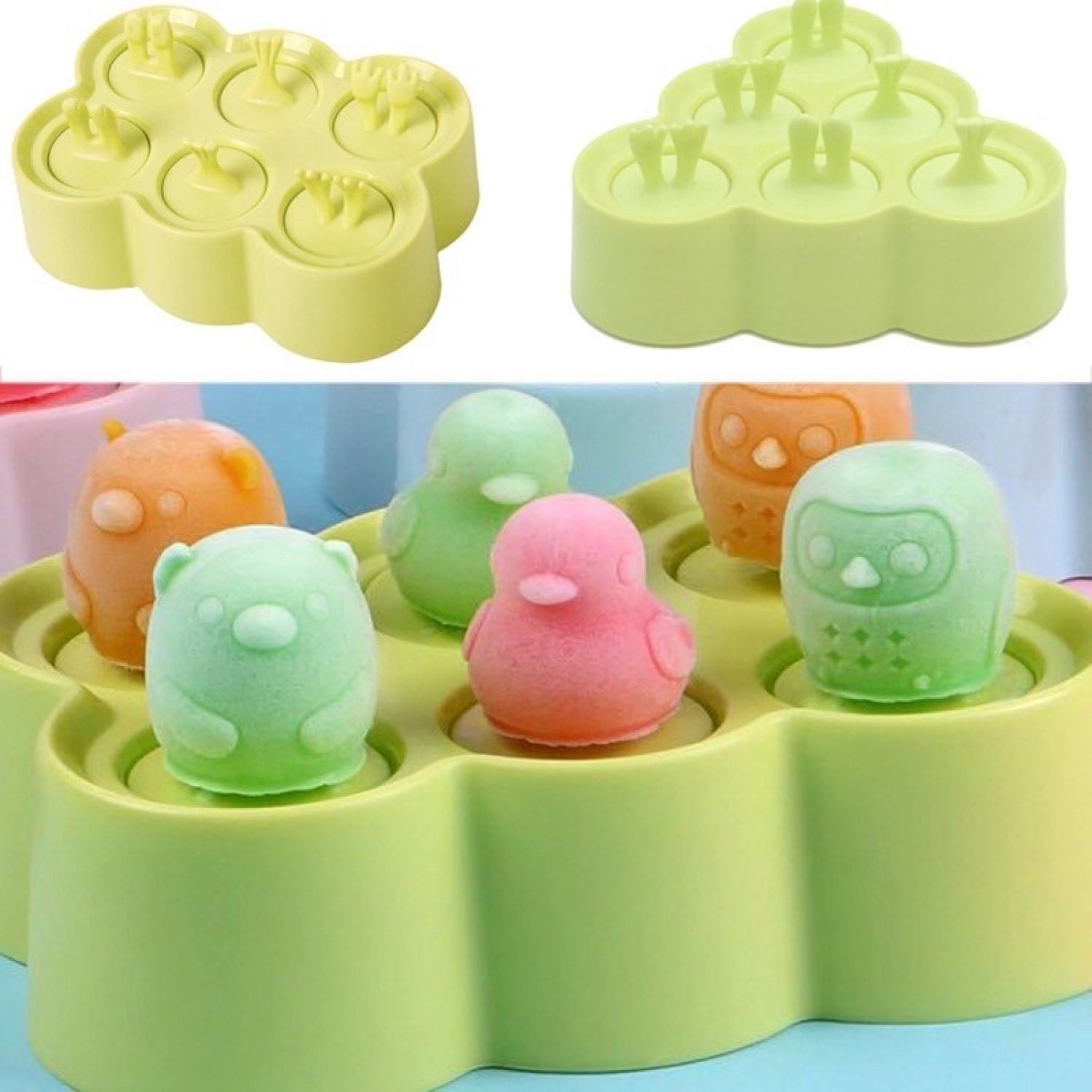 Khuôn kem silicon hình thú siêu cute cho bé
