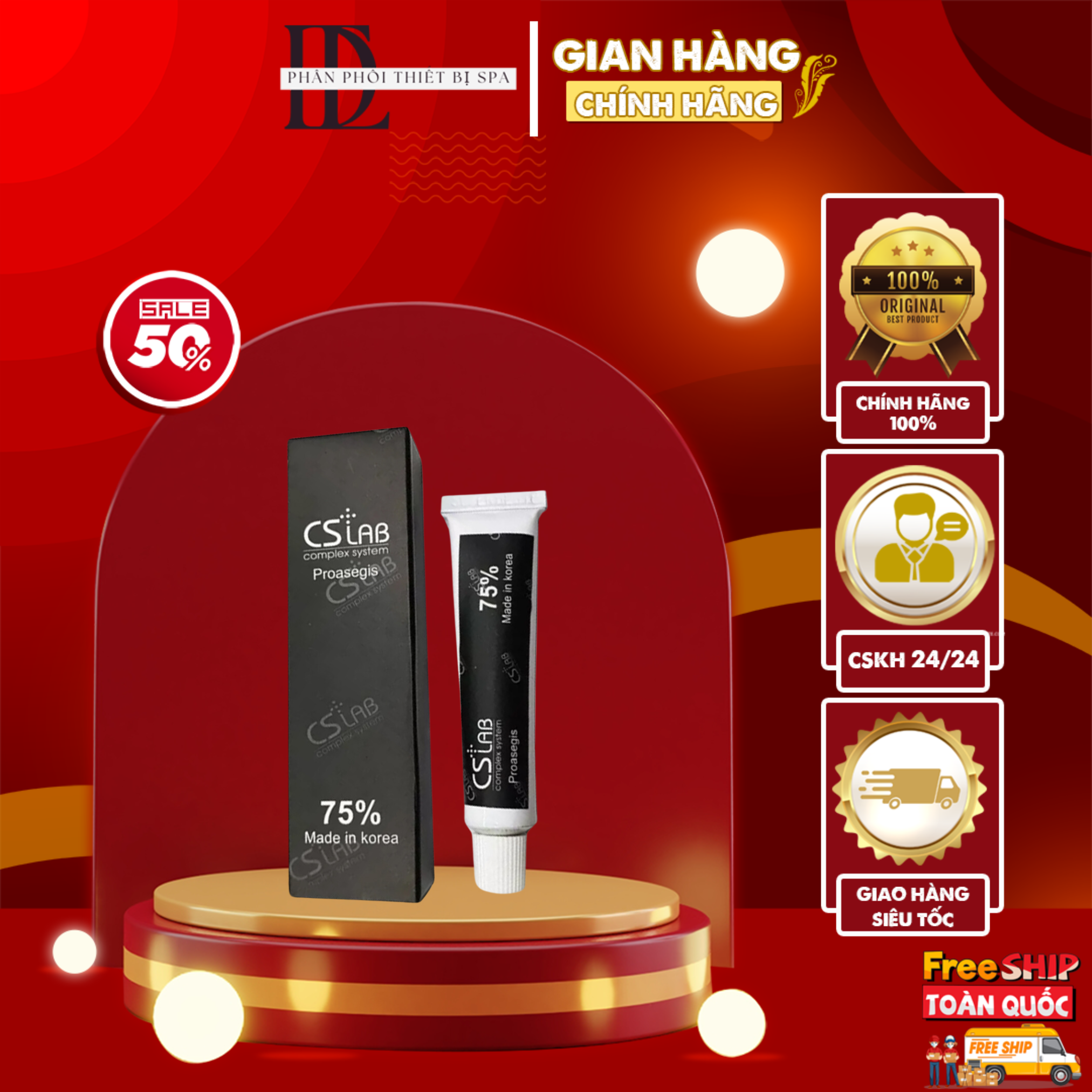 Kem ủ t.ê cslas 75% dùng trong phun xăm, thẩm mỹ tatto