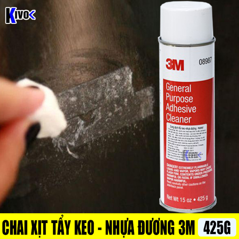 Chai Xịt Tẩy Keo 3M General Purpose Adhesive 08987 425G - Bình Xịt Tẩy Rửa Đa Năng - Chai Xịt Tẩy Rửa Dầu Mỡ- Dung Dịch Tẩy Nhựa Đường 3M - Dung Dịch Tẩy Keo 3M- KIVO