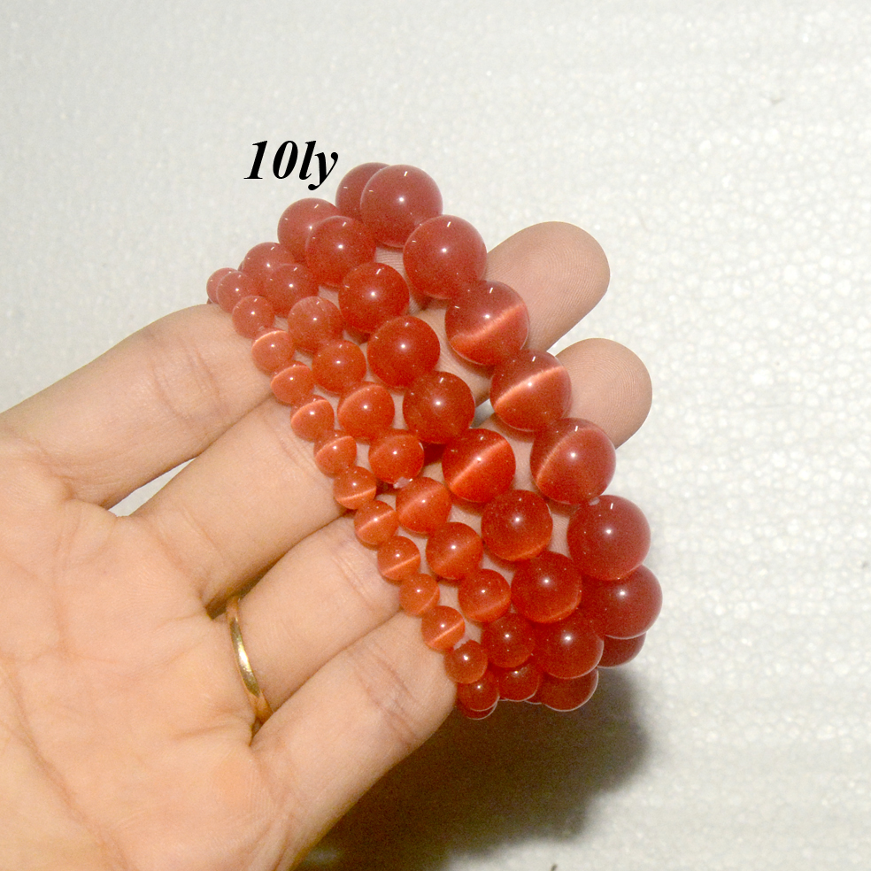Vòng tay chuỗi hạt đá mắt mèo-Nhiều màu