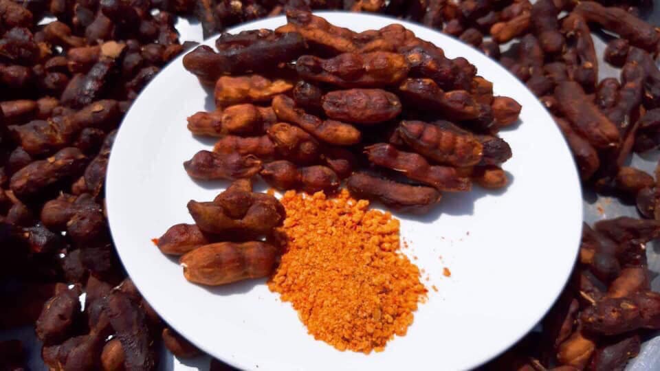 1KG ME LÀO NGUYÊN TRÁI CHẤM MUỐI TÔM