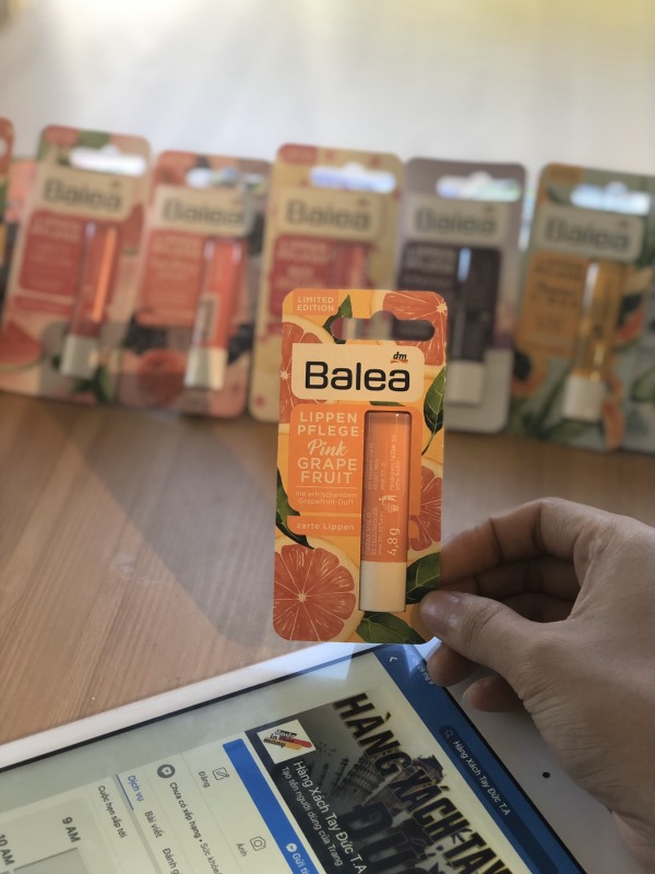 Son dưỡng ẩm BALEA PINK GRAPE FRUIT - Son dưỡng môi chuẩn hàng Đức