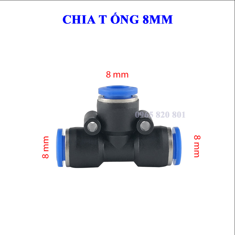Chia T nối nhanh ống 6,8,10,12mm