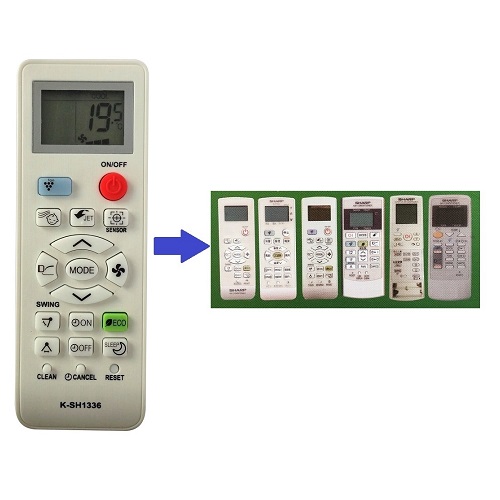 Remote Máy Lạnh Đa Năng SHARP Điều Khiển Điều Hòa Kèm Pin