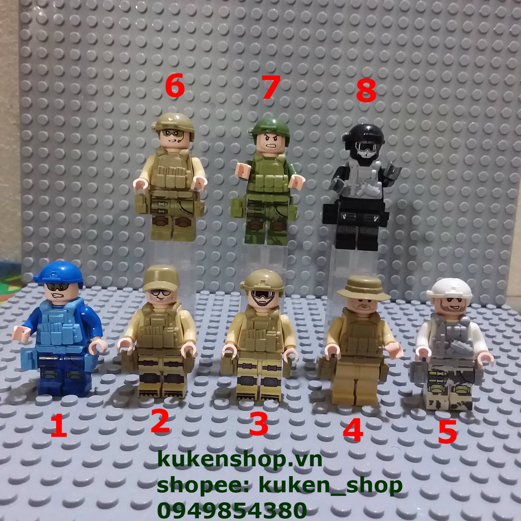 Mini Lính Các Loại Full Giáp Đai Và Mũ NO.388