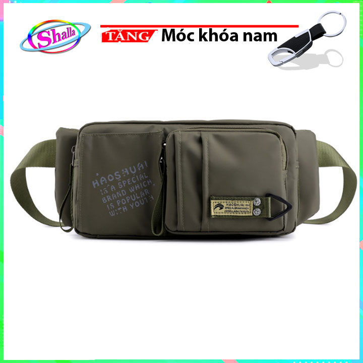 Túi đeo bụng đeo chéo vai nam nữ thời trang hiện đại siêu ngầu kato hàn quốc Shalla Tặng móc khóa nam siêu bền