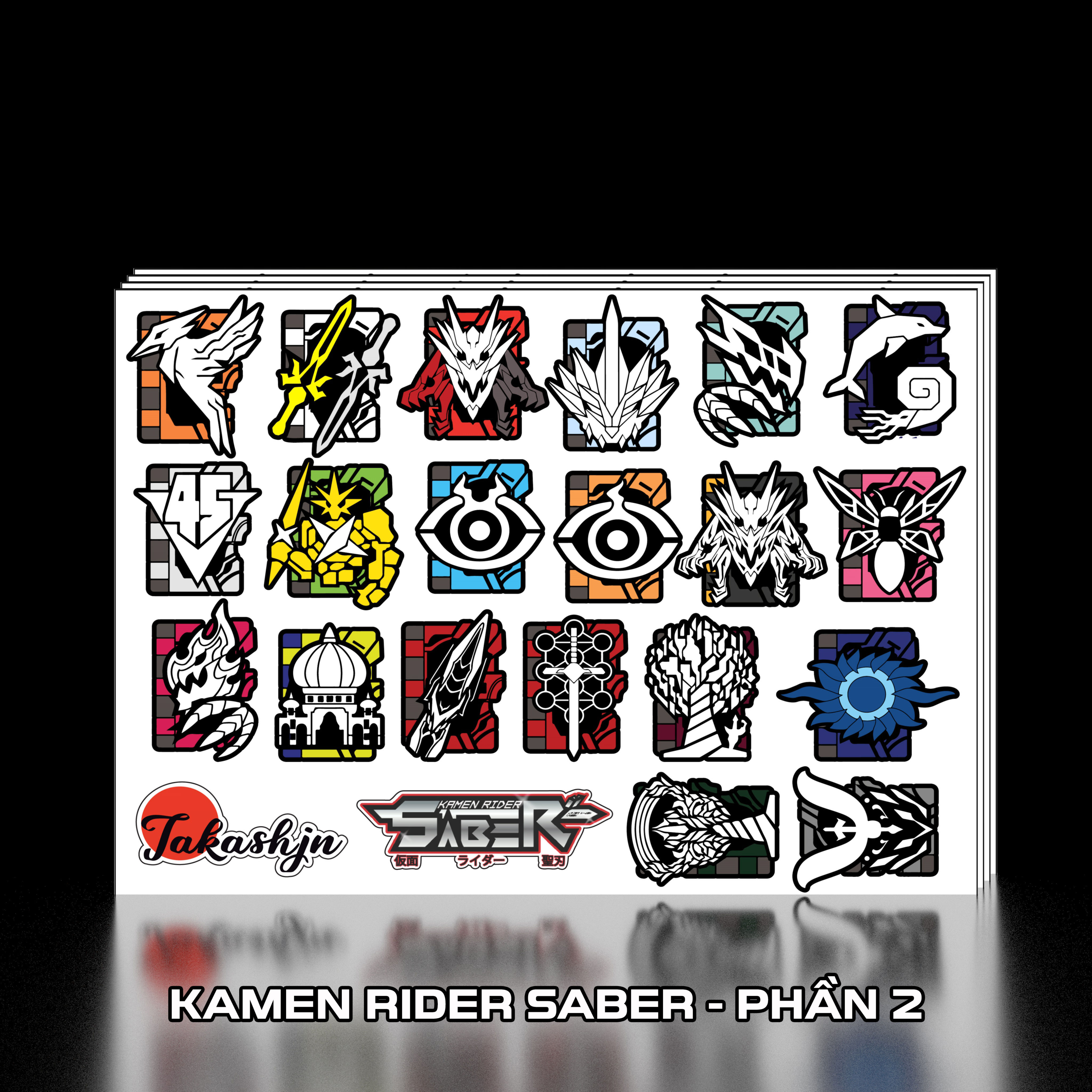 Sticker Decal dán Kamen Rider