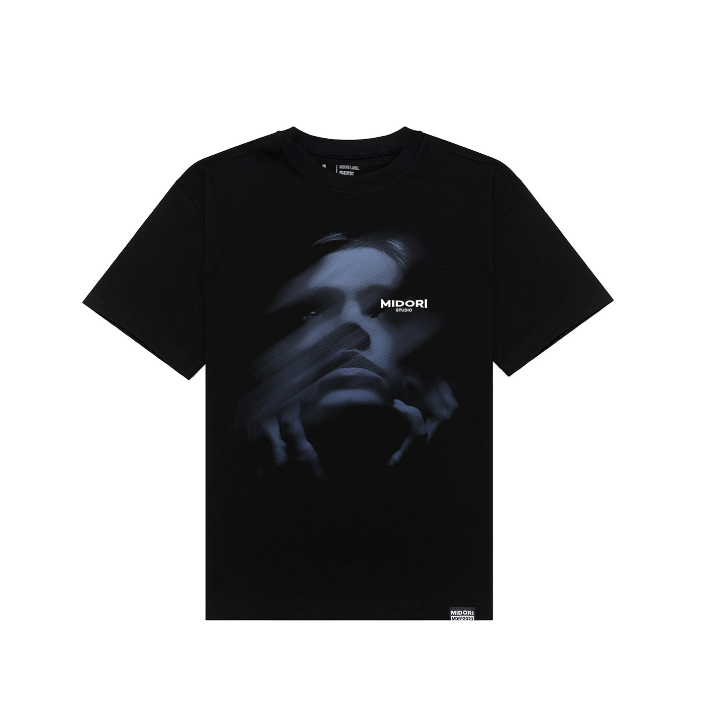 Áo thun form rộng tay lỡ nam nữ phông unisex face trame | local brand midori m studio