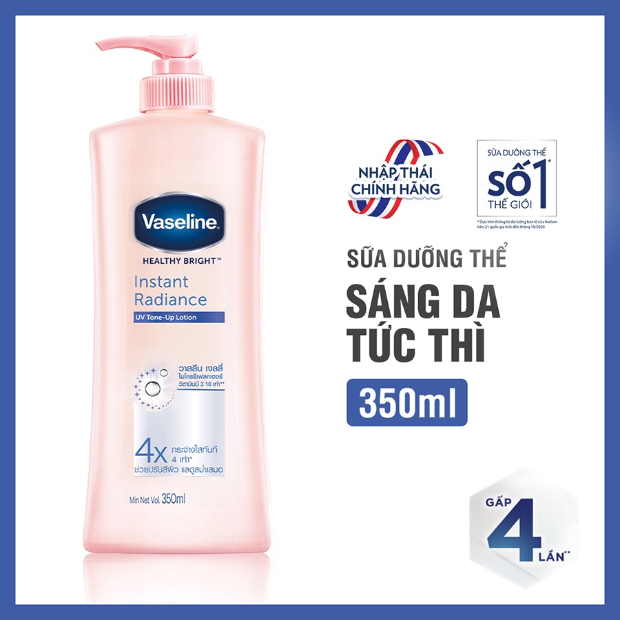 [HCM]Sữa dưỡng thể Vaseline heathy white Instant Fair 3500ml