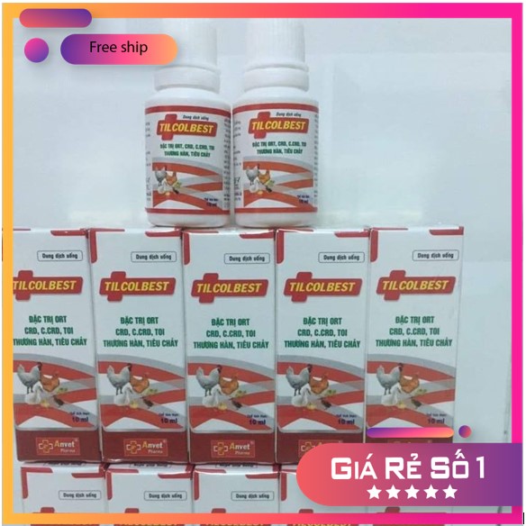 Tilcolbest chai 10ml sưng mặt, phù đầu, chảy nước mắt, nước mũi, khò, khẹc